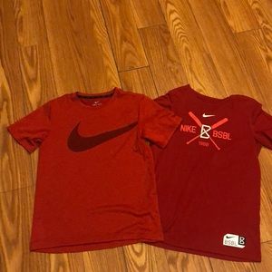 2 Nike Boys Size Large Dri-Fit Tees